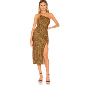 The East Order Safari Leopard Print Slip Dress, S